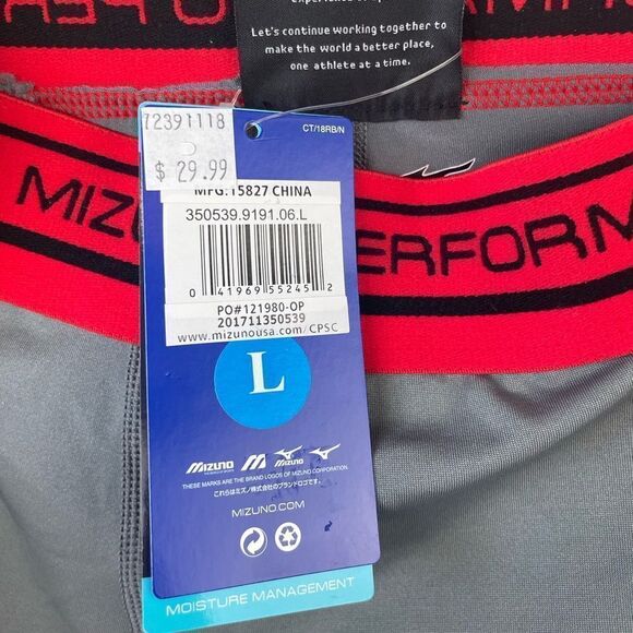 NWT Mizuno Baseball Sliding Performance Shorts Size L - Picture 6 of 7